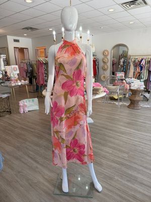 Emma Floral Halter Dress