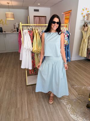 Timeless Pinstripe Skirt