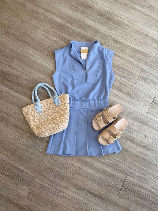 Perry Scuba Pleated Romper
