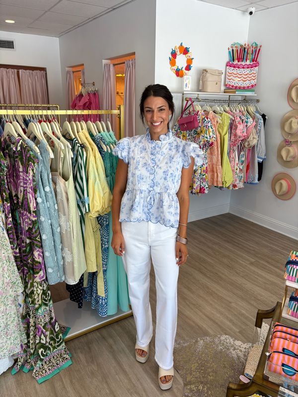 J Marie Nicole Scalloped Top