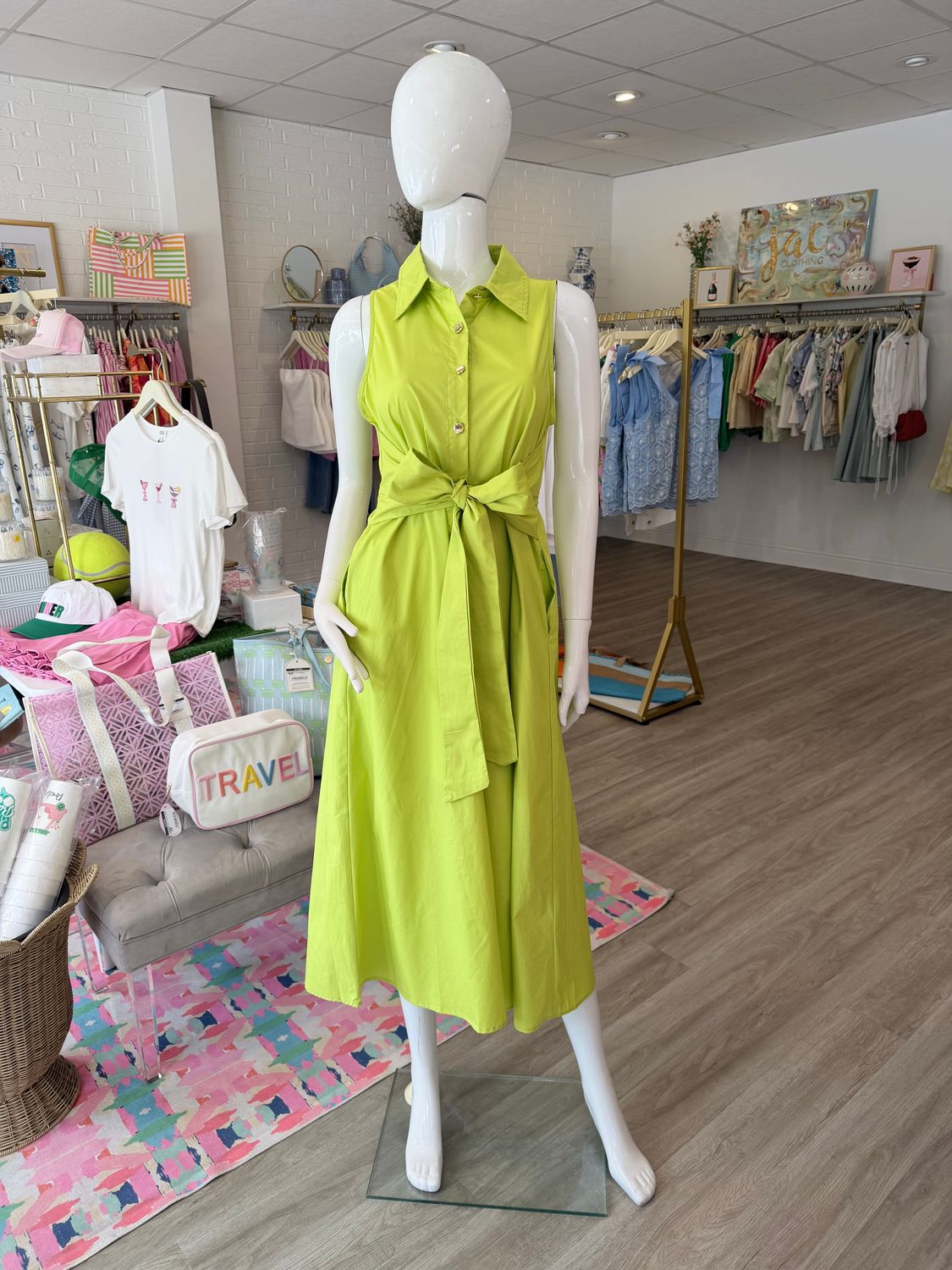 Leigh Ann Chartreuse Midi Dress