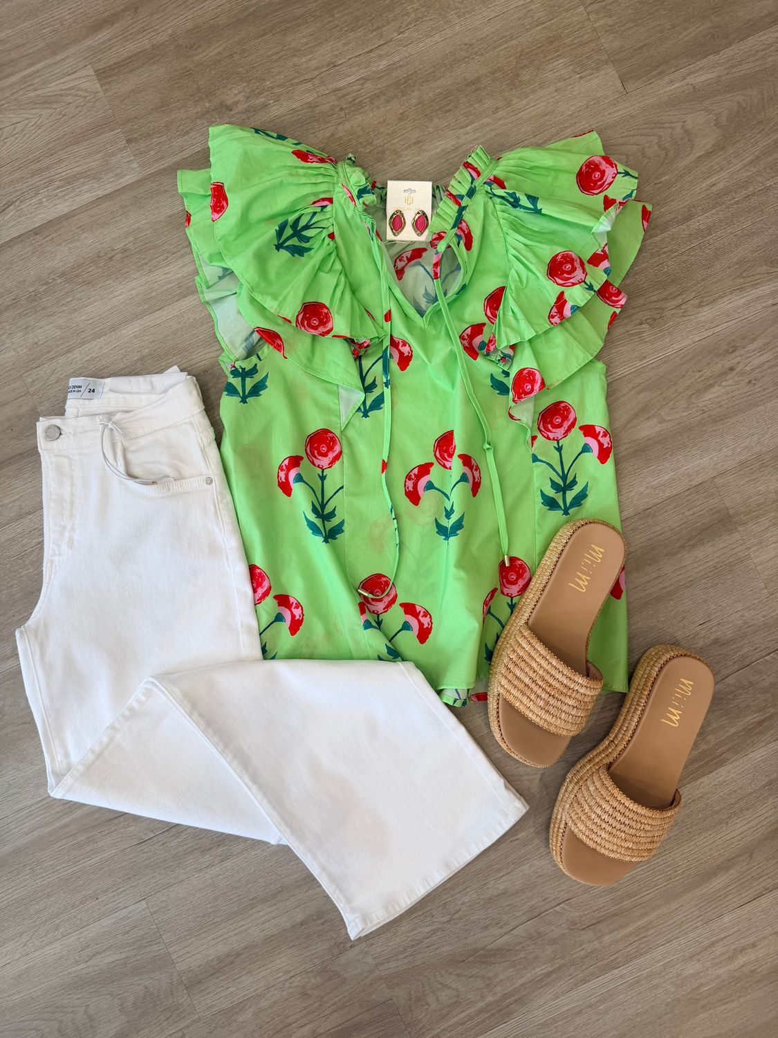 Apple Flutter Sleeve Top