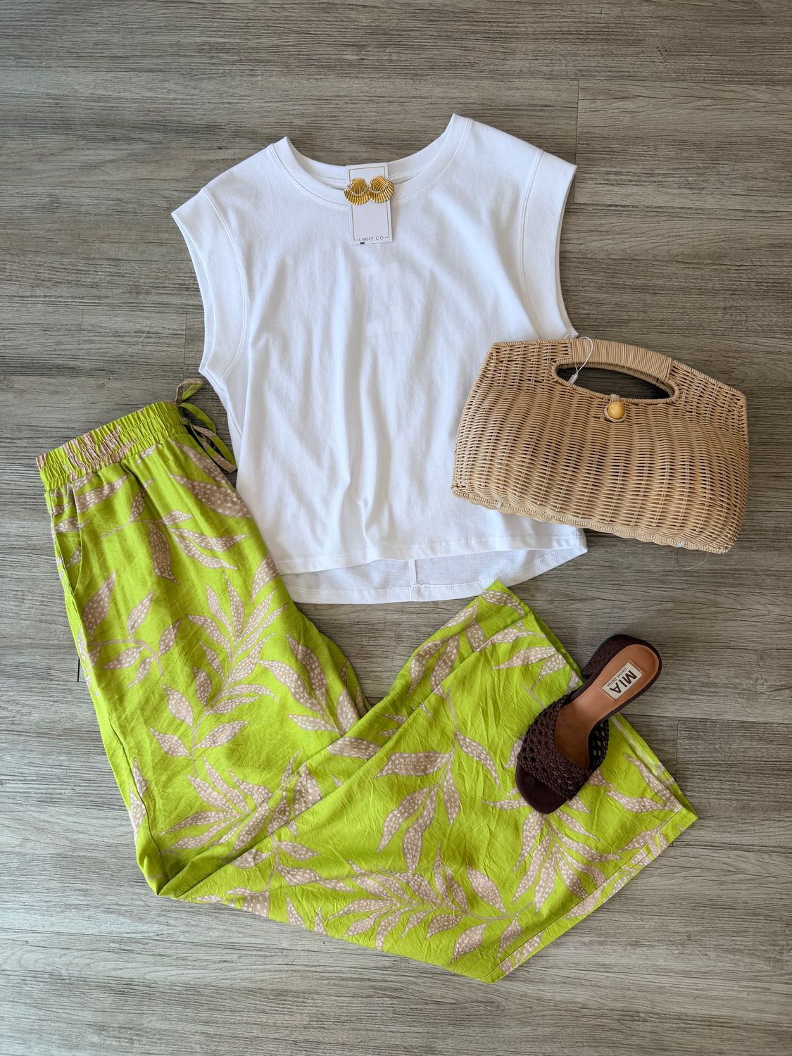 Cierra Palm Print Pants