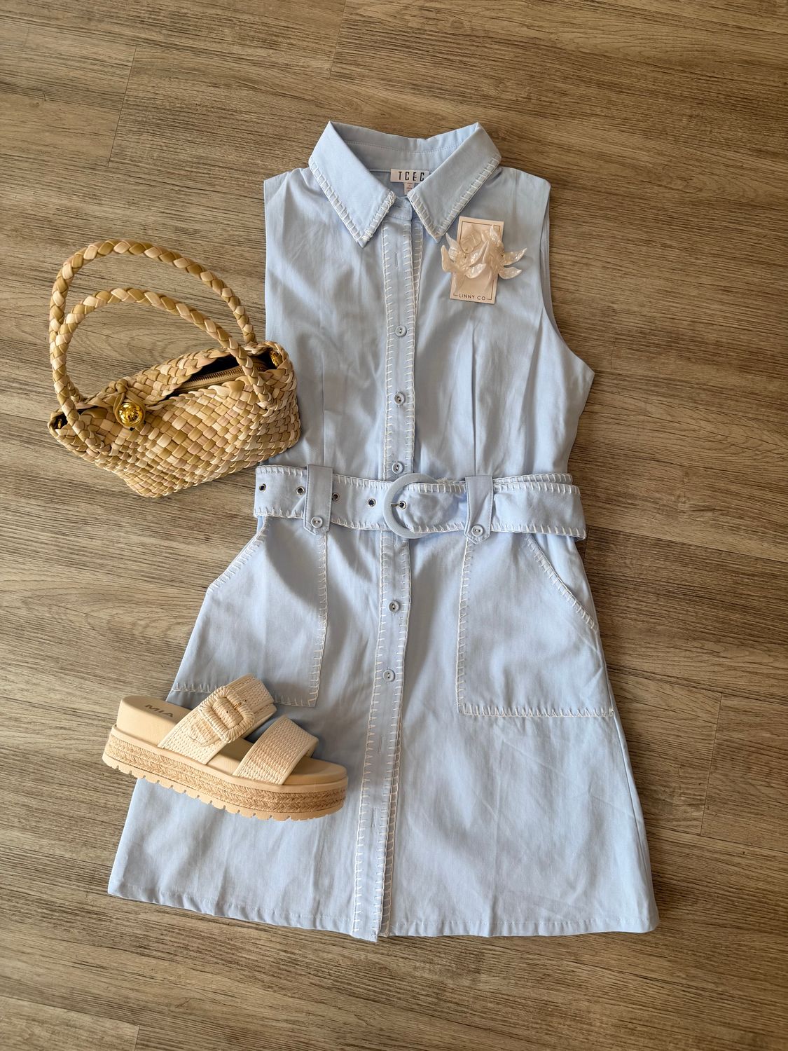 Turning Tables Belted Dress