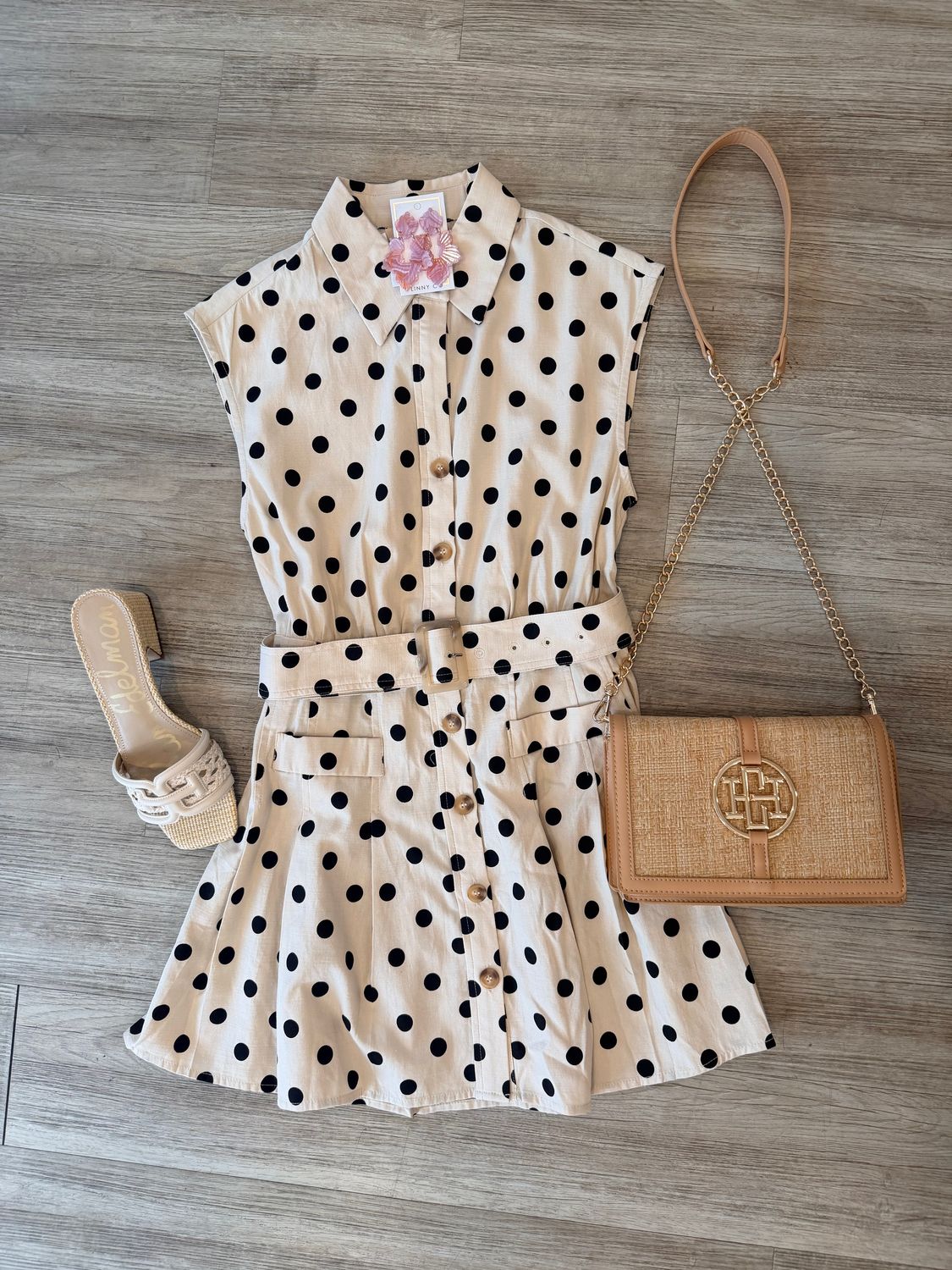 Saige Polka Dot Shirt Dress
