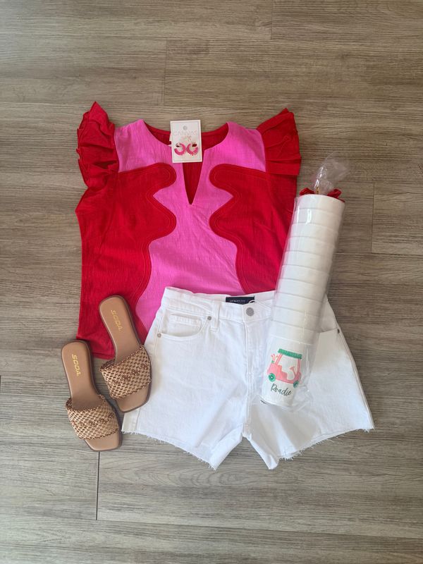 Just Black Taryn Mid Rise White Shorts