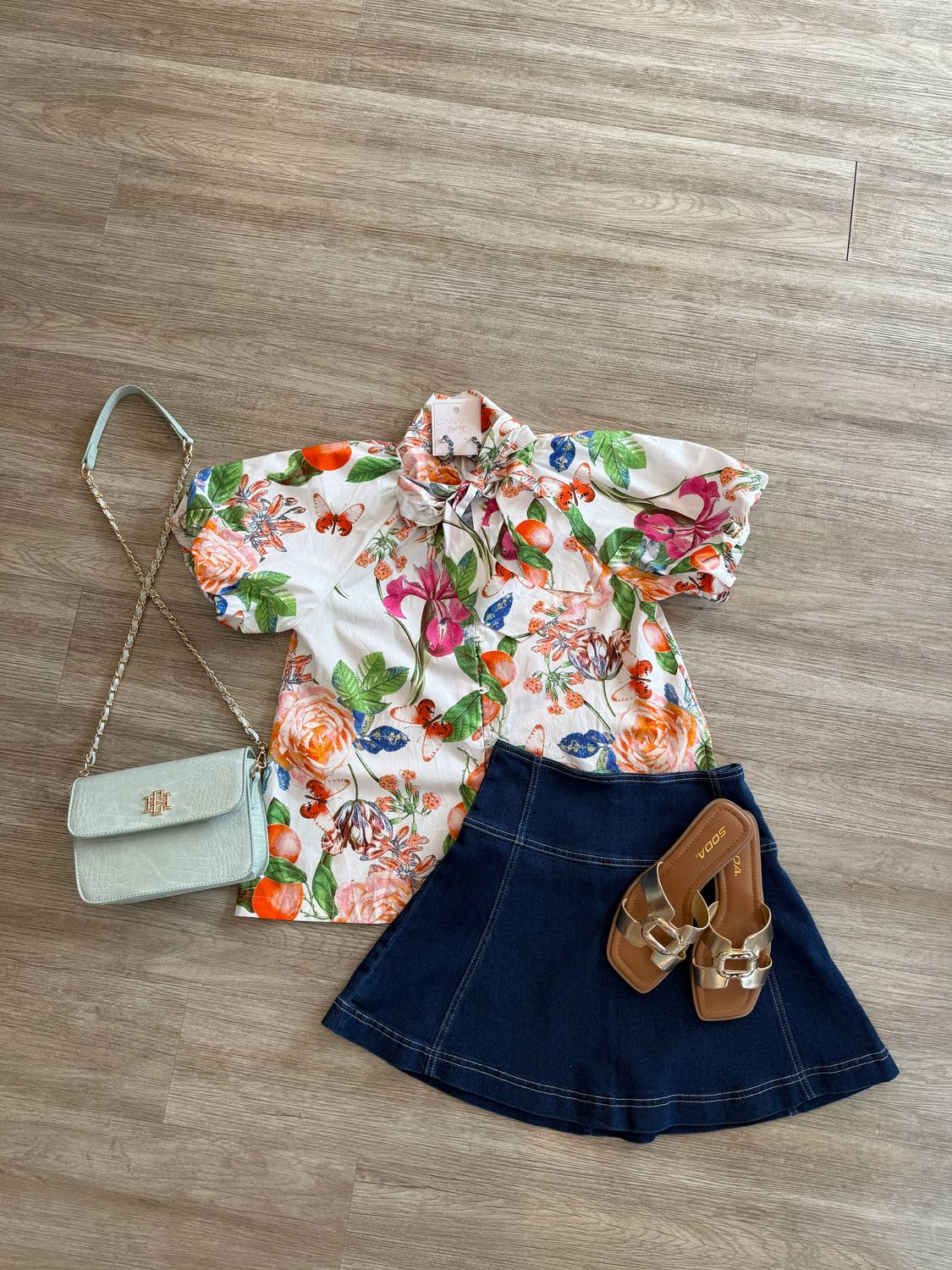 Tangerine Bloom Top