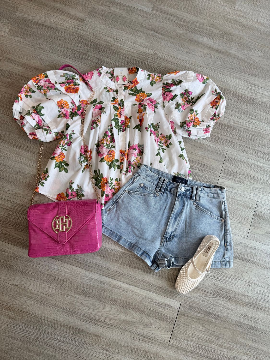 Megan Floral Puff Sleeve Top