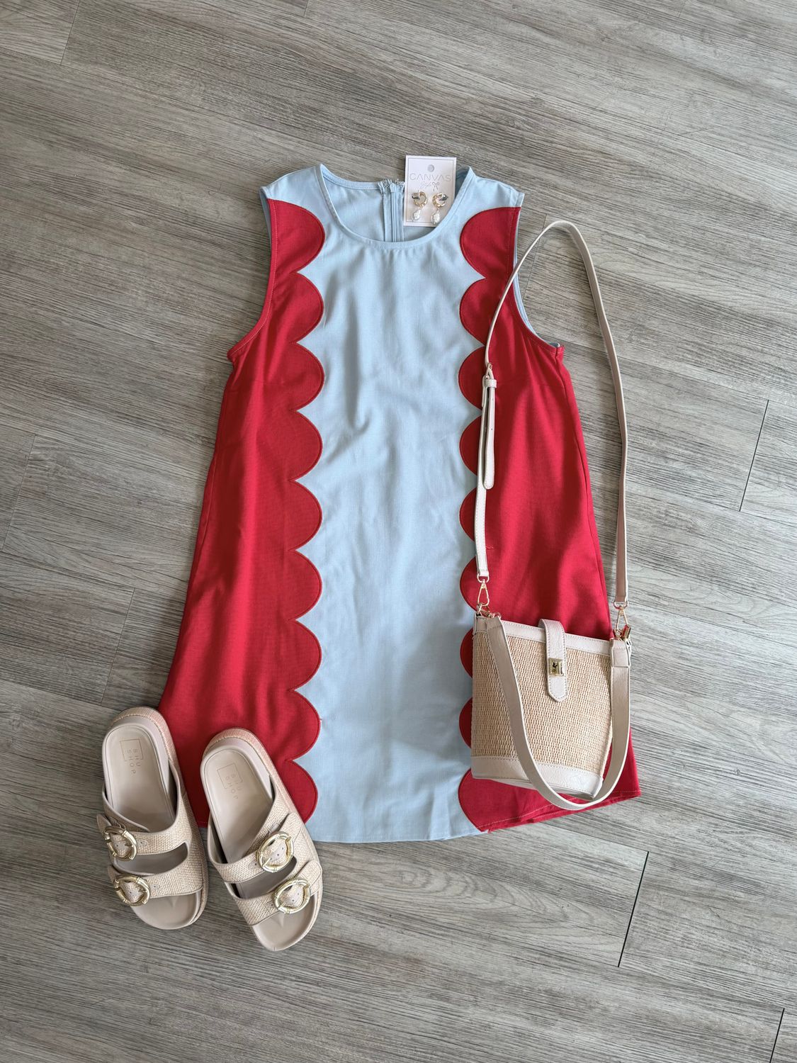 Victoria Scallop Panel Dress