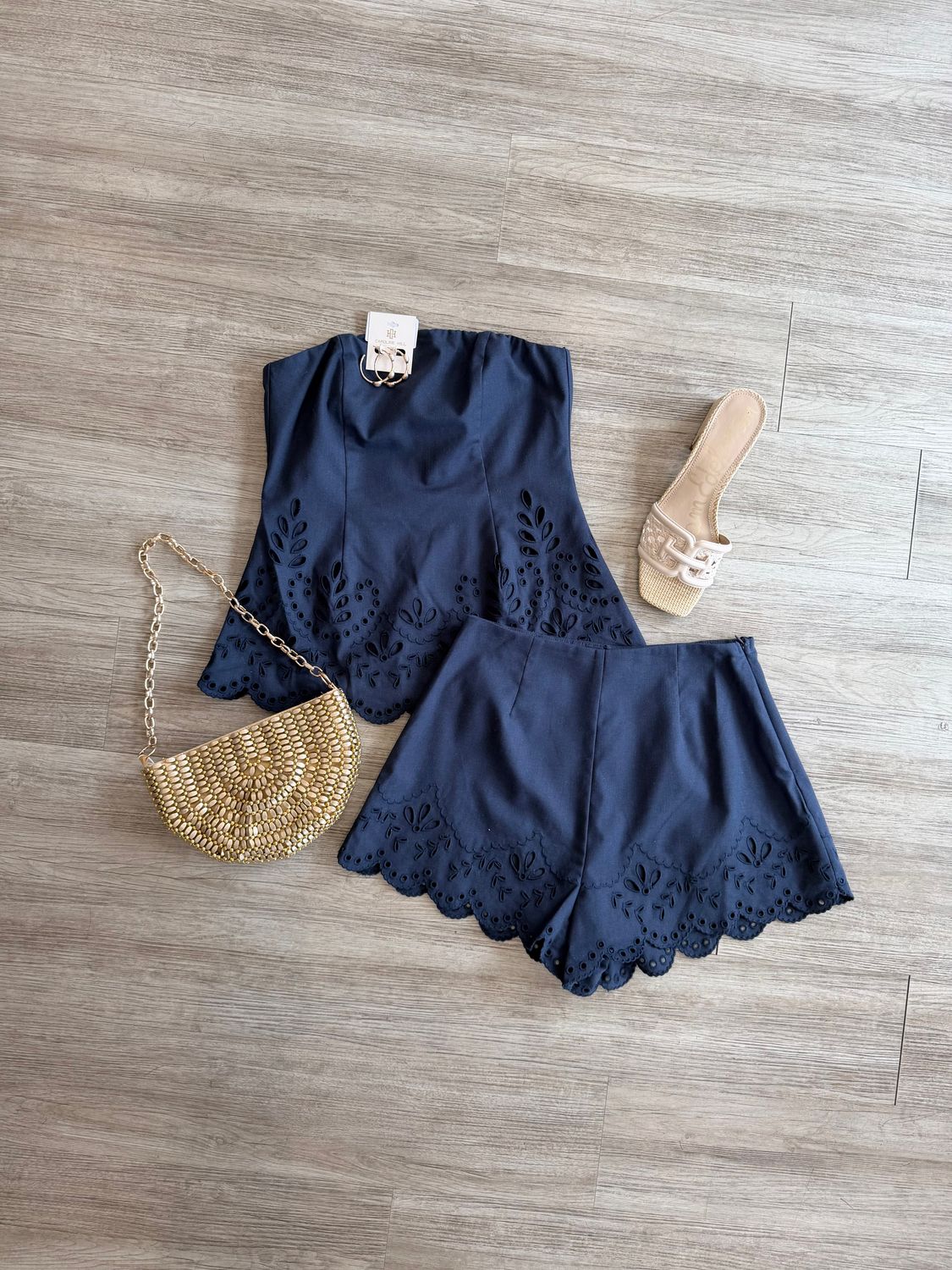 Lexi Embroidered Navy Set