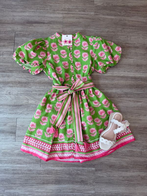 Jules Floral Belted Dress