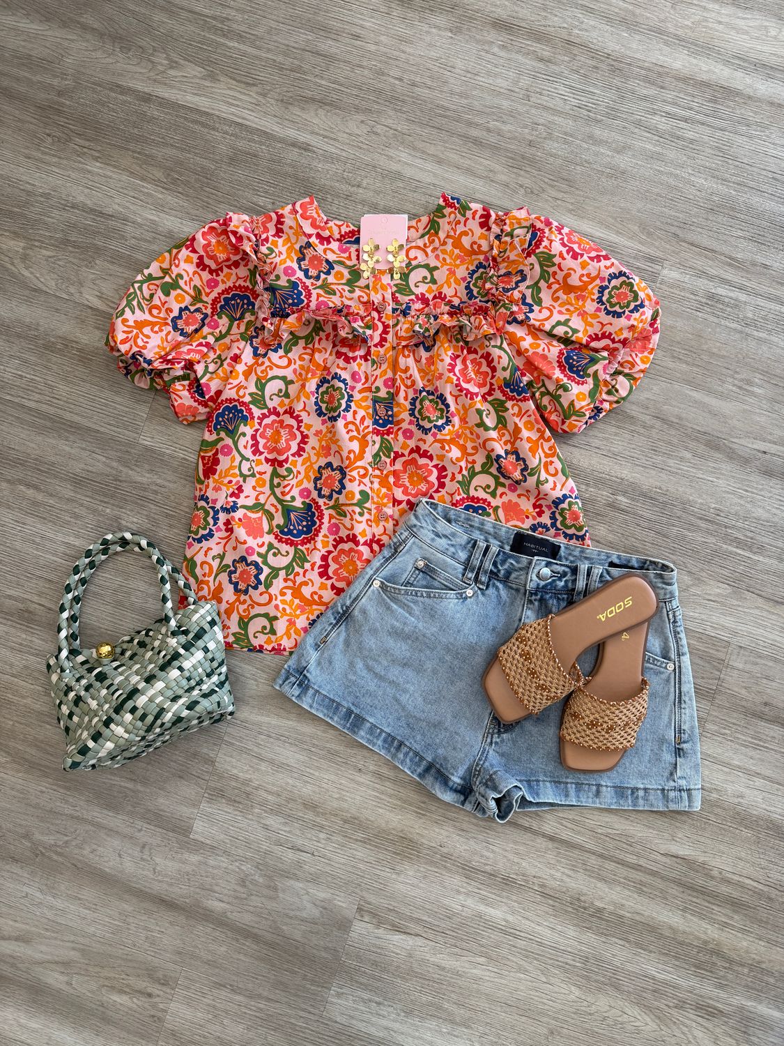Ryan Ruffle Button Down Top