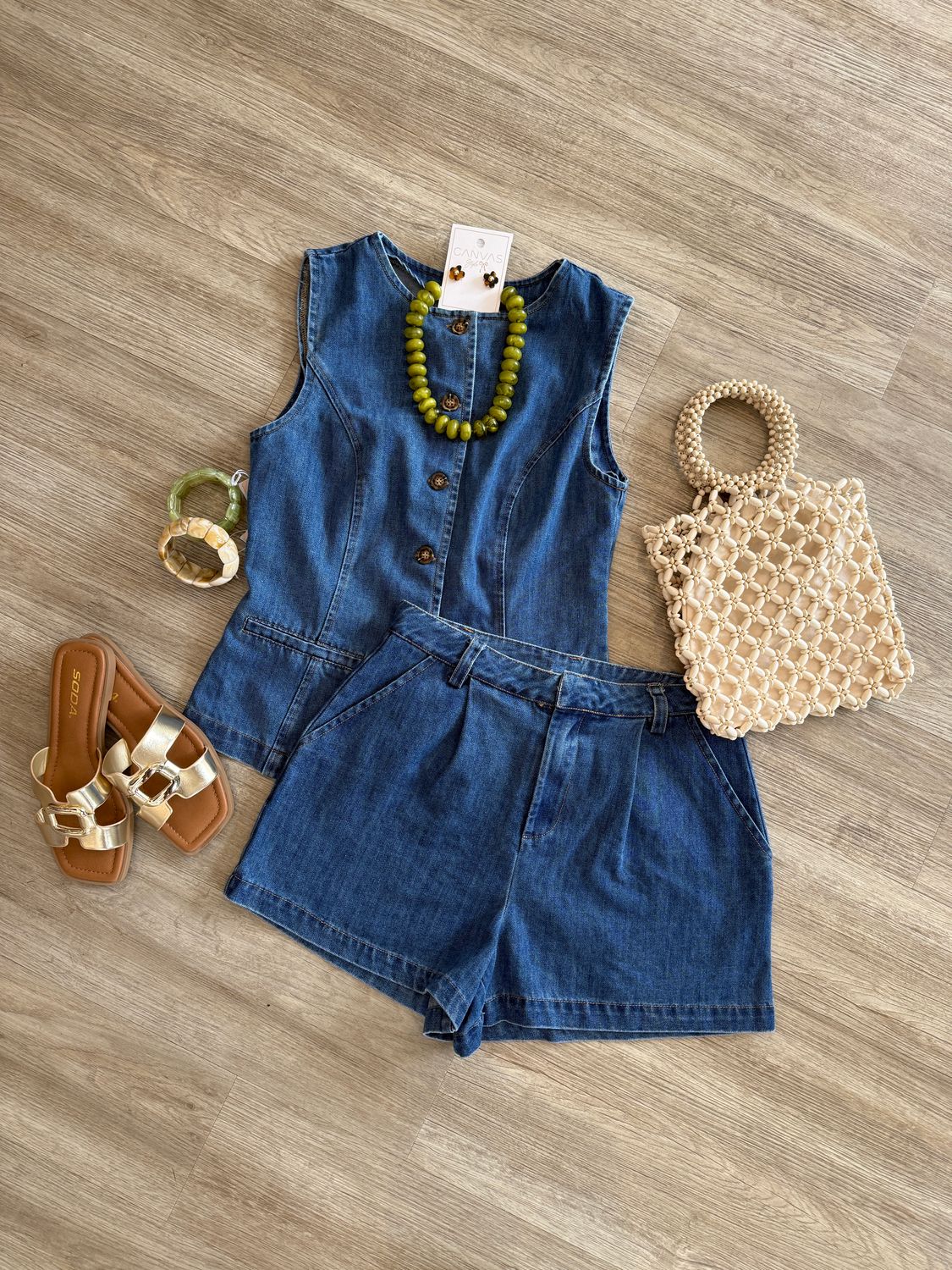 All American Pleated Denim Shorts