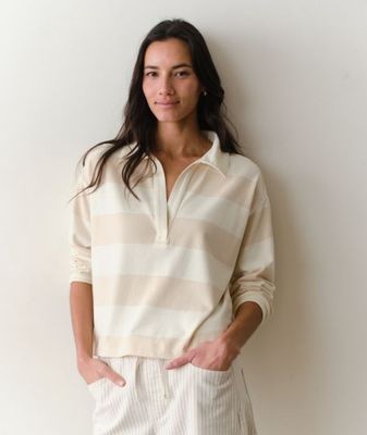 Luxe Sueded Polo Tee