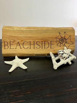 Beach Side Wooden Sign