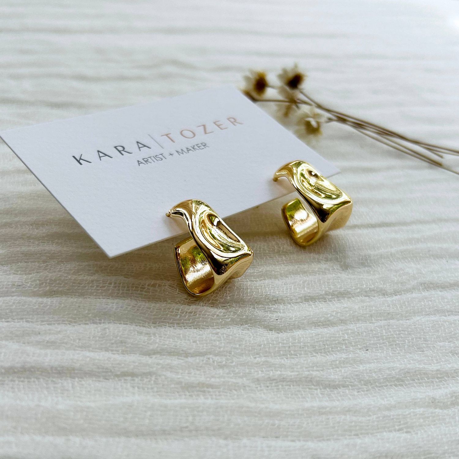 Chunky Teardrop Statement Half Hoops