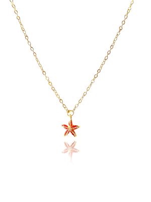 Crystal Red Starfish Necklace