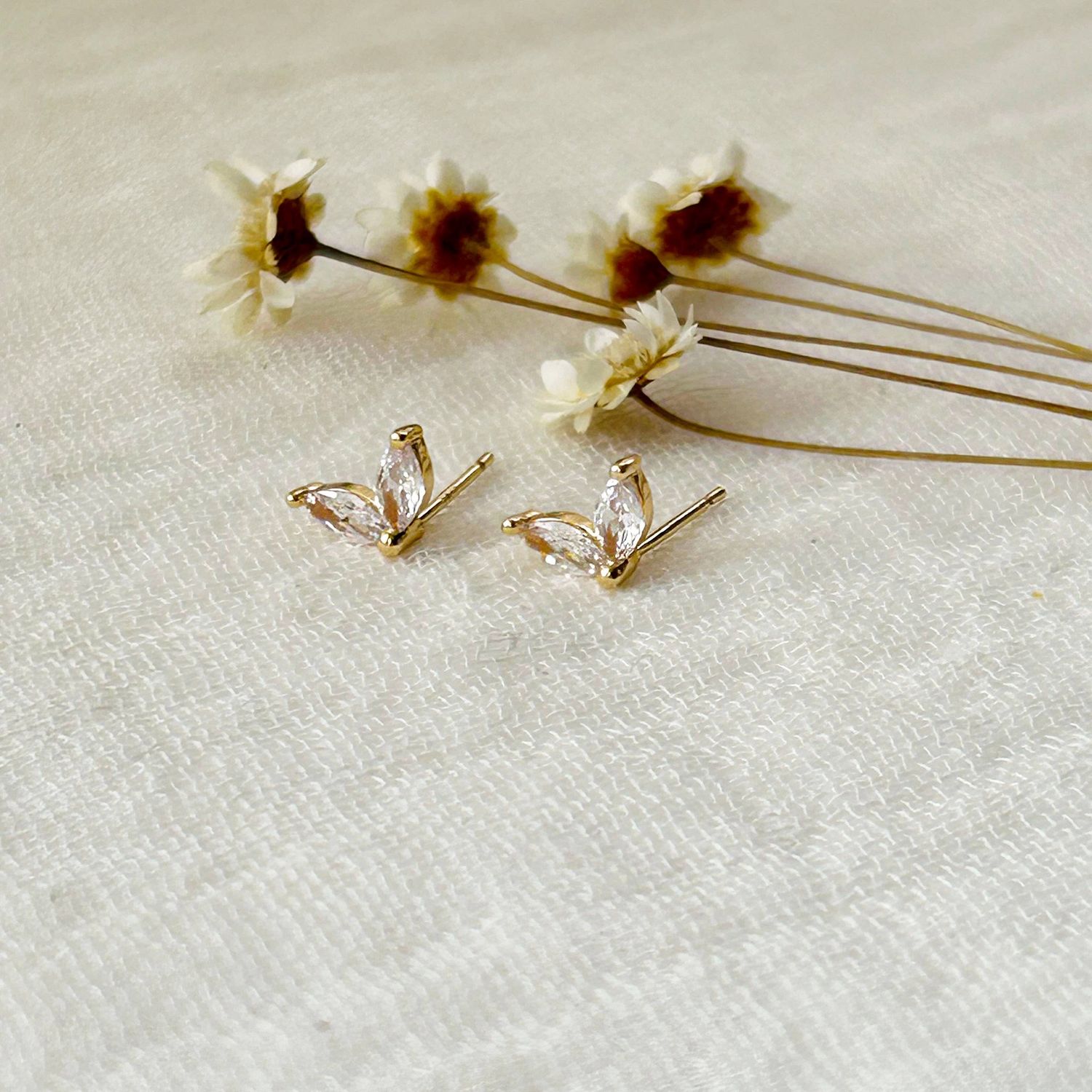 CZ Double Marquise Studs