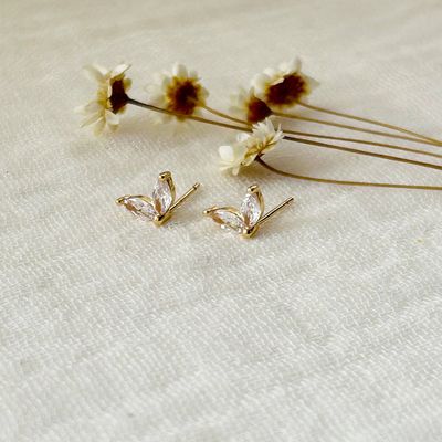 CZ Double Marquise Studs