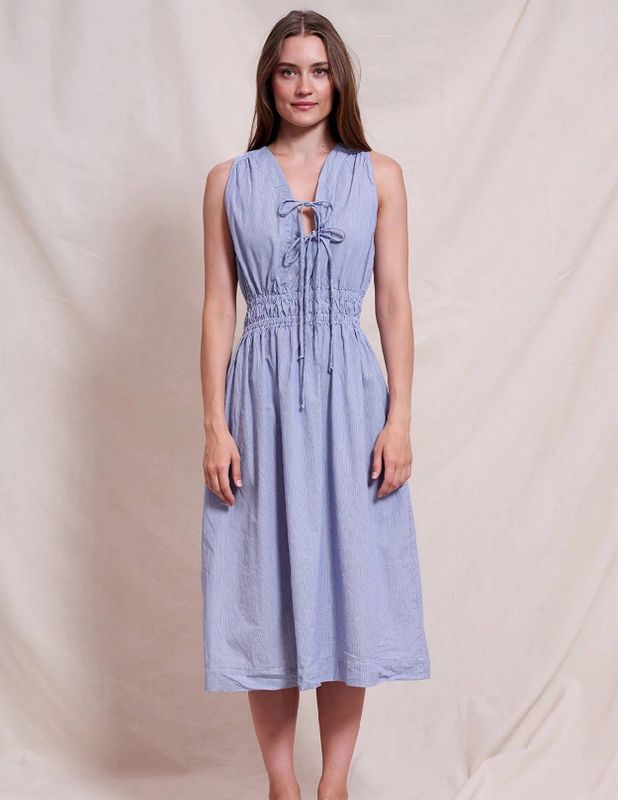 Midi Tie Neck Dress