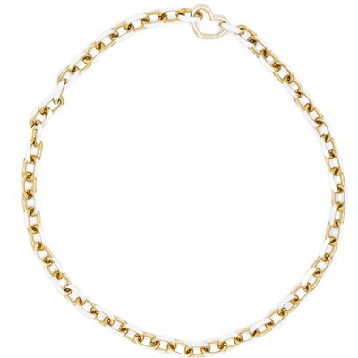Gold Enamel Necklace
