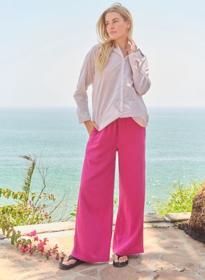 Deep Fuchsia Wide Leg Pant