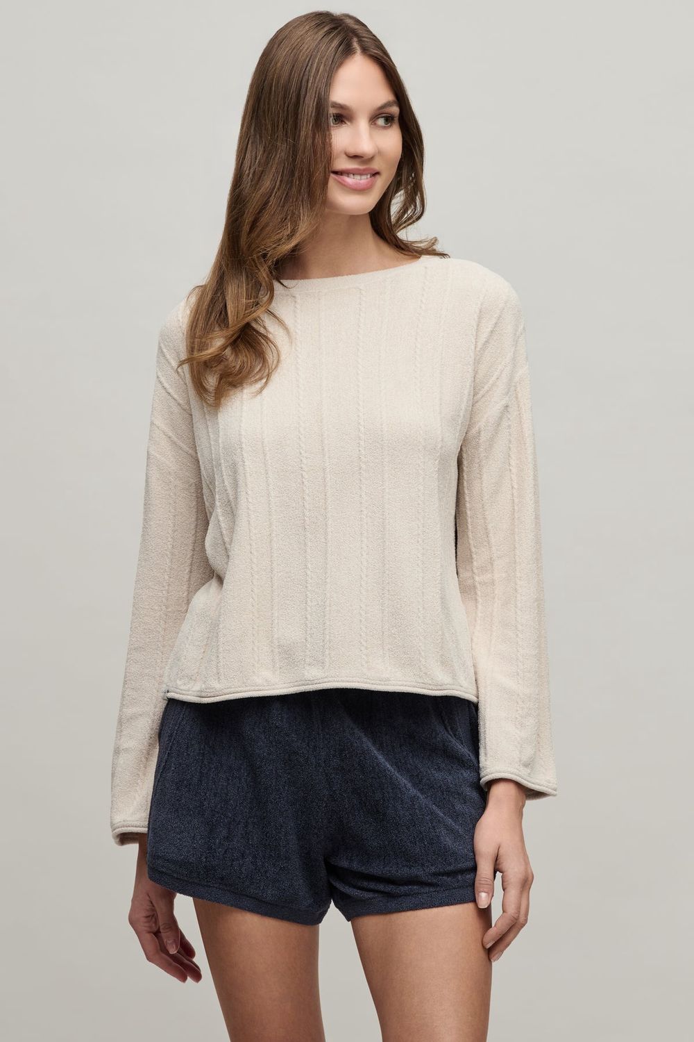 Rope Stripe Boatneck Pullover