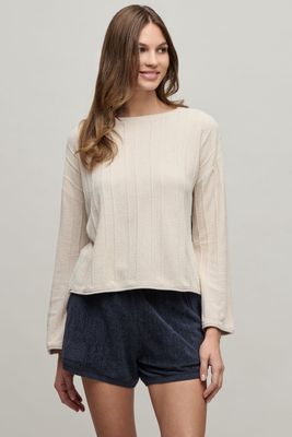 Rope Stripe Boatneck Pullover