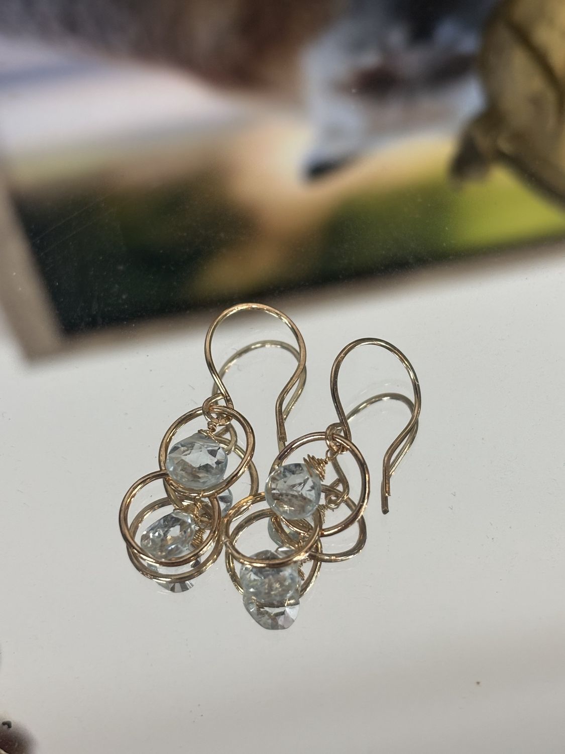 Aqua Luna Earrings