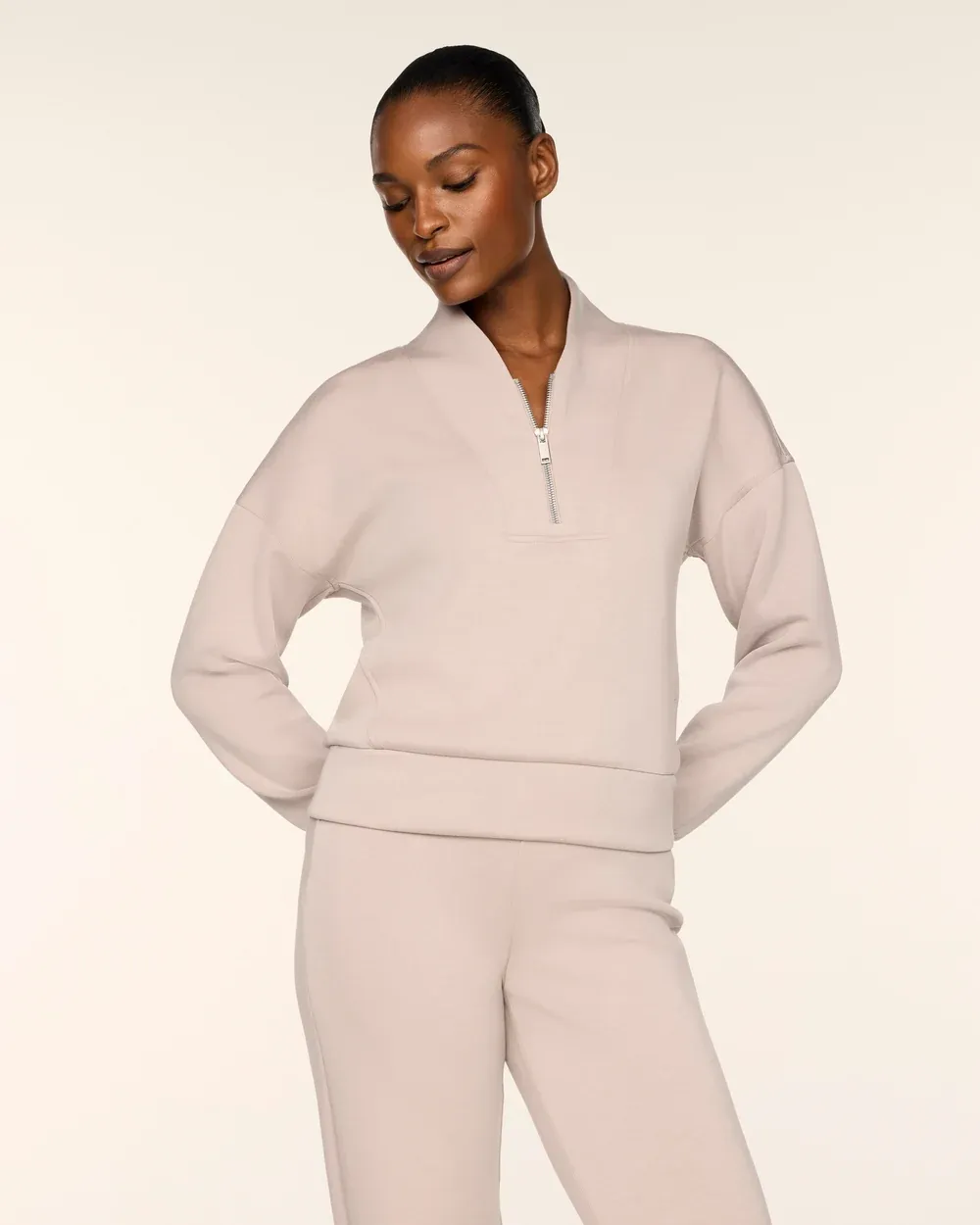 Spanx Shawl Collar Half Zip