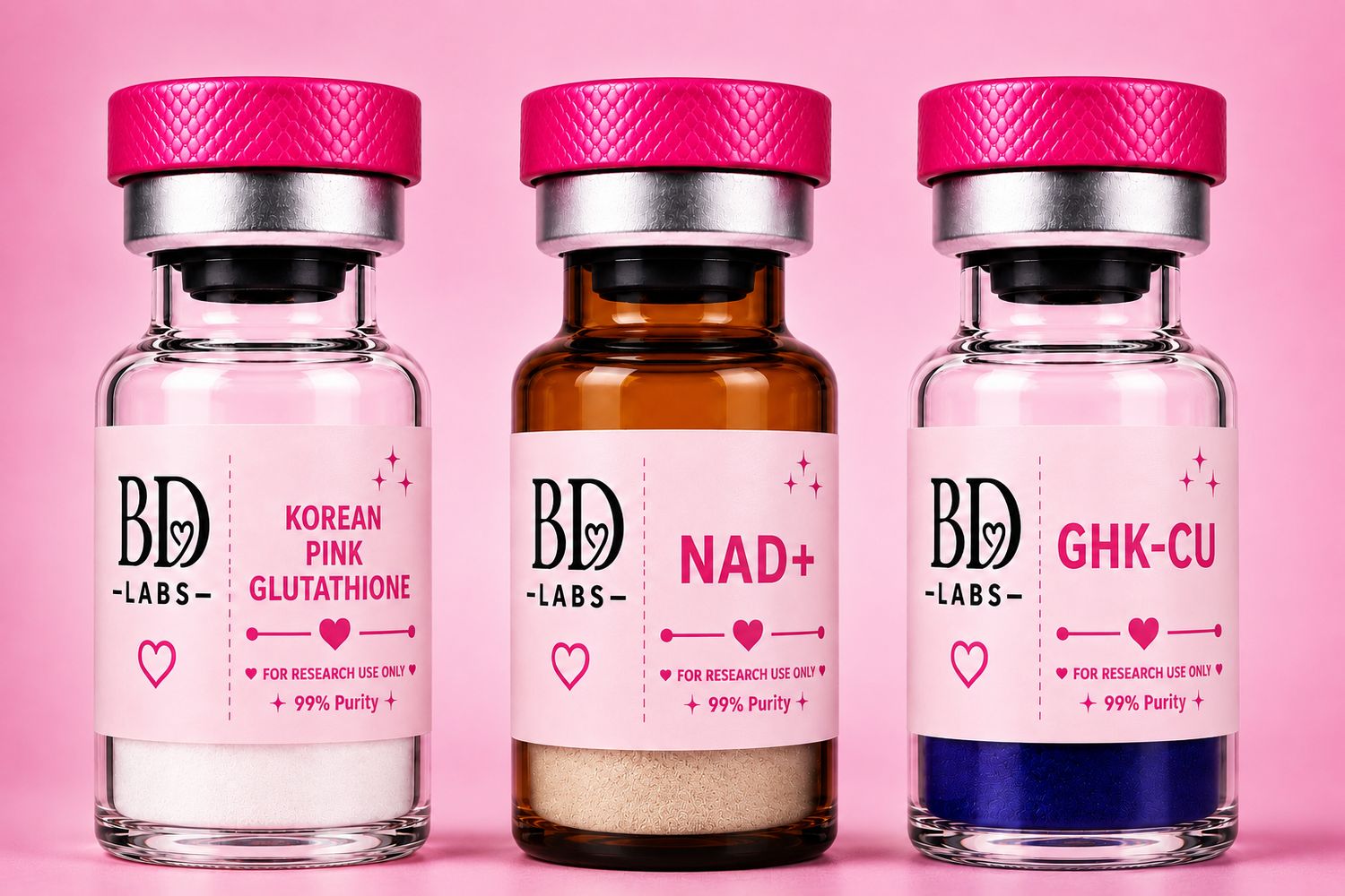 Korean Glutathione 1200 mg, Nad+ 500 mg And Ghk-cu 50 mg