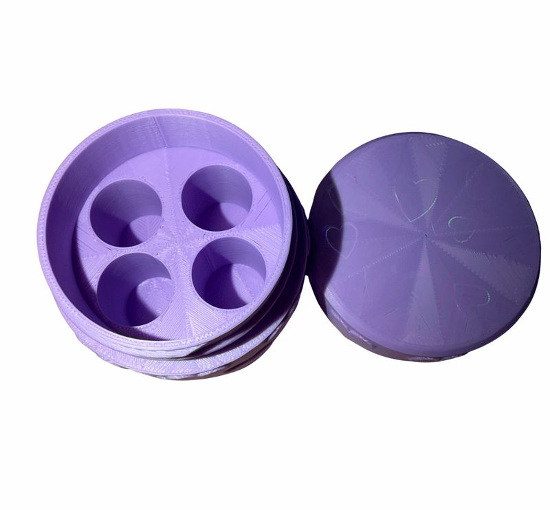 Heart Vial Storage Case – Holds 4 x 3ml Vials