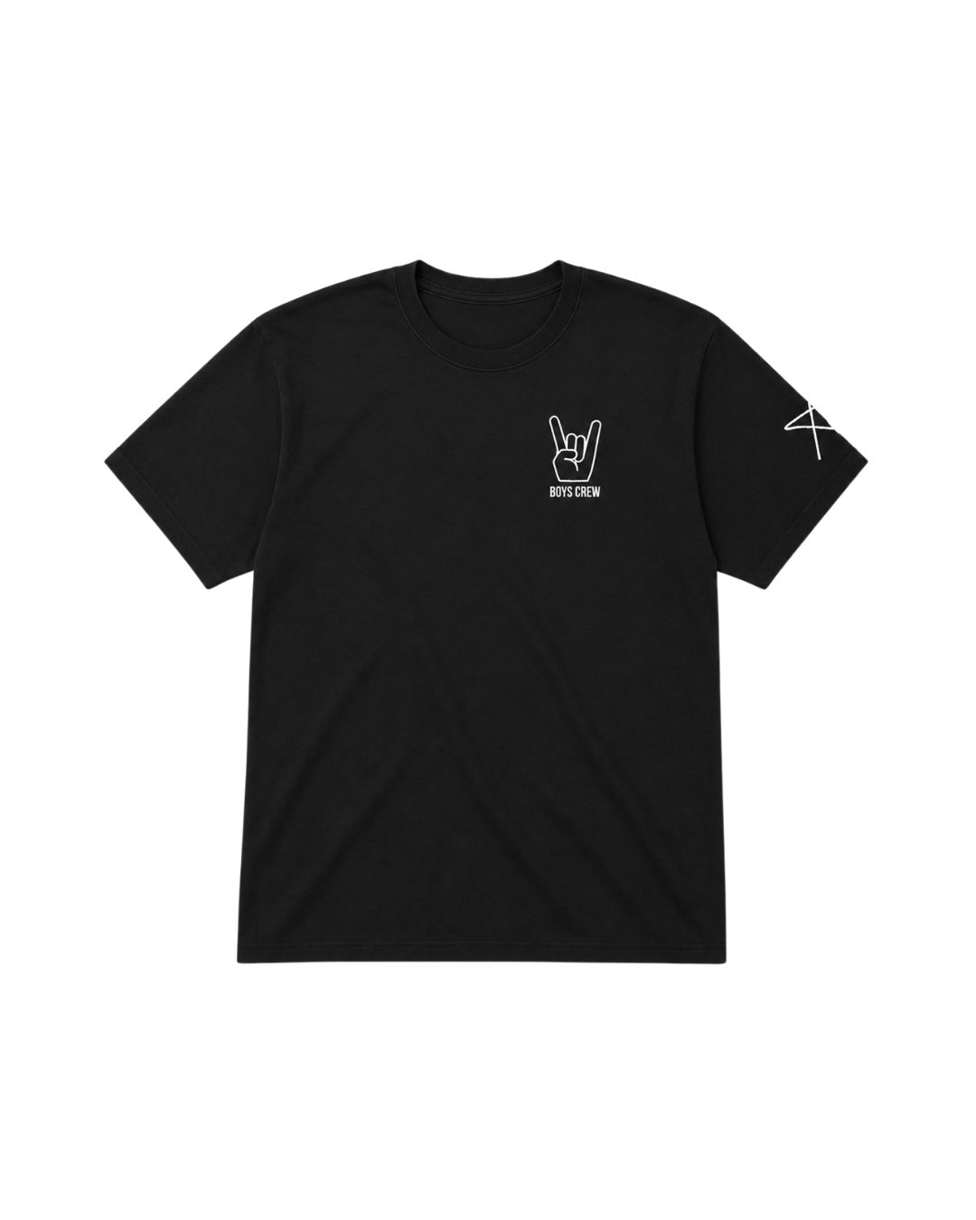Boys Crew Tshirt, Colour: Black, Size: Child 4