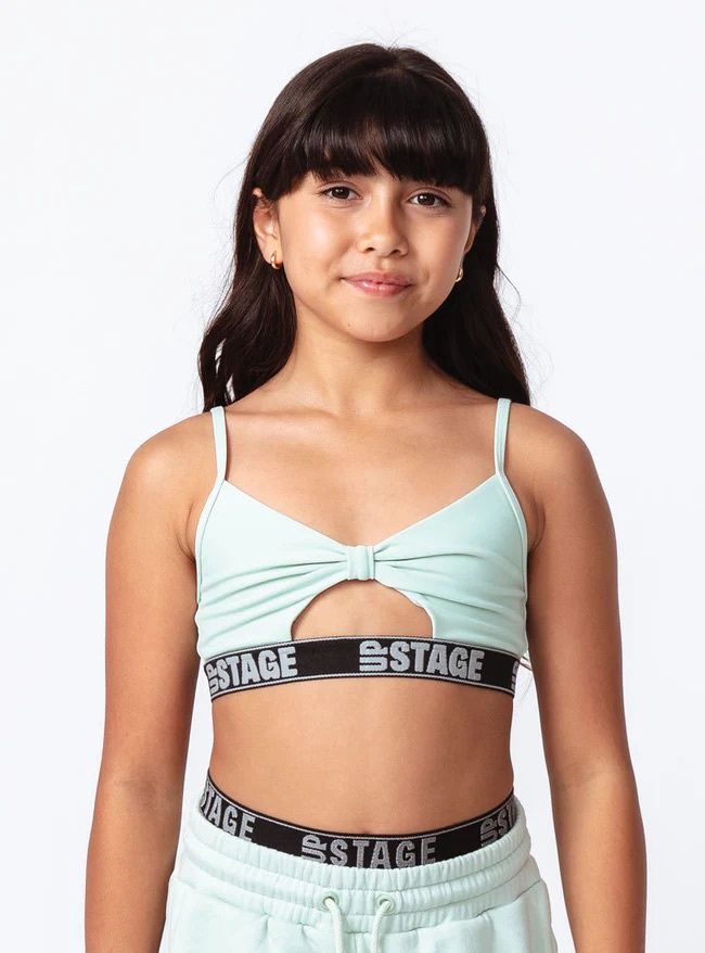Knot Stop Crop Top Mint, Colour: Mint, Size: Child 8
