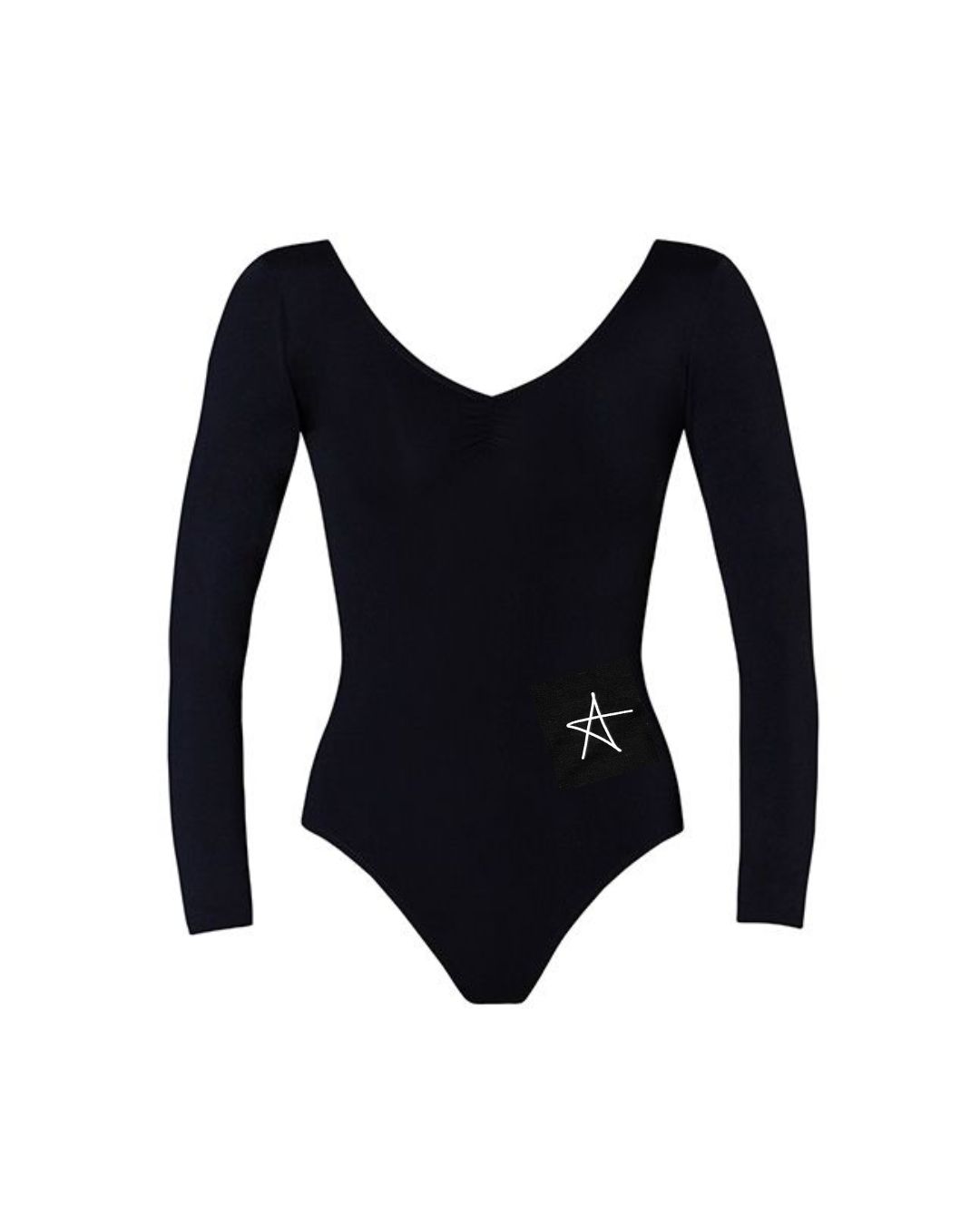 Long Sleeve Leotard, Colour: Black, Size: Child XS