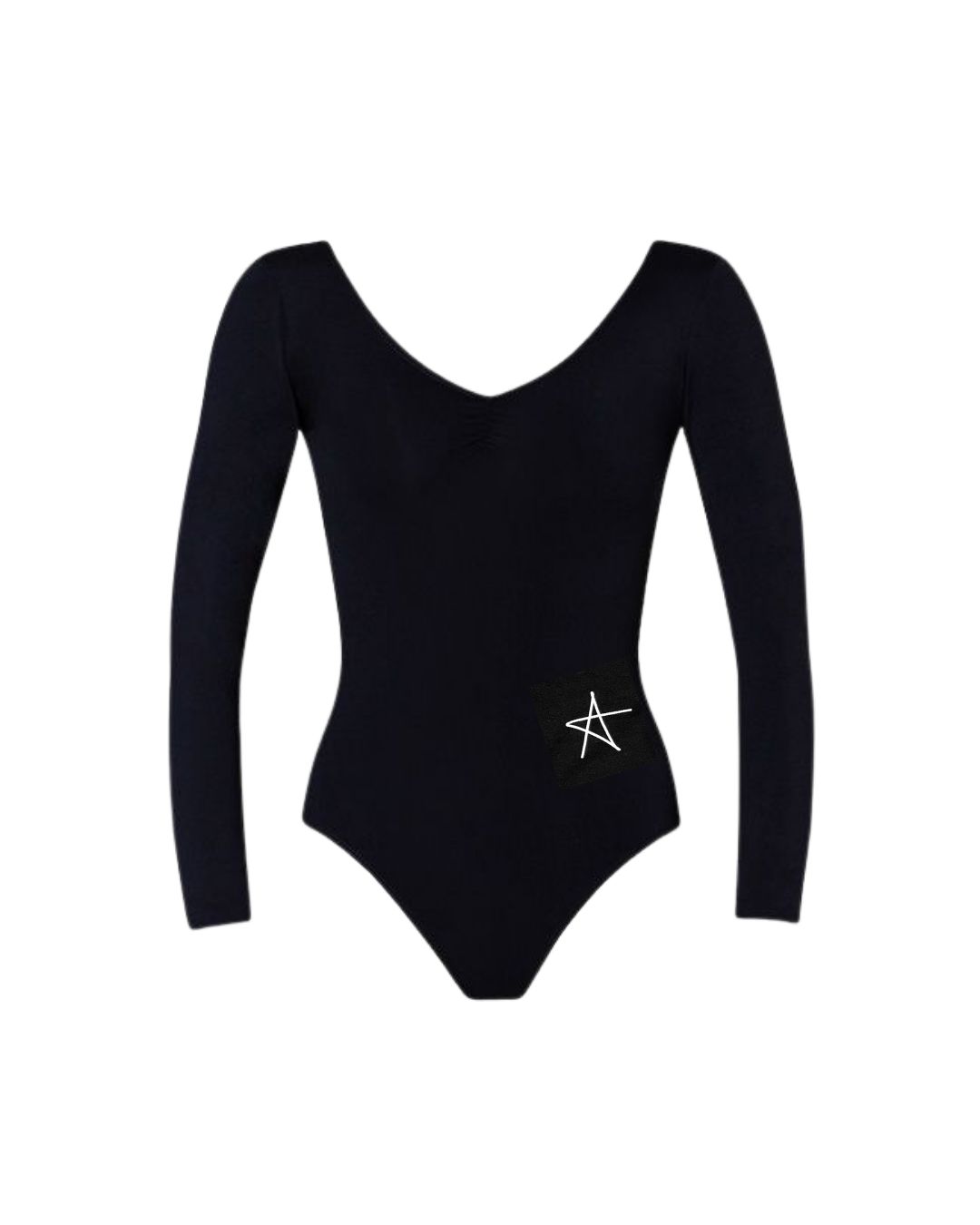 Long Sleeve Leotard, Colour: Black, Size: Child XS