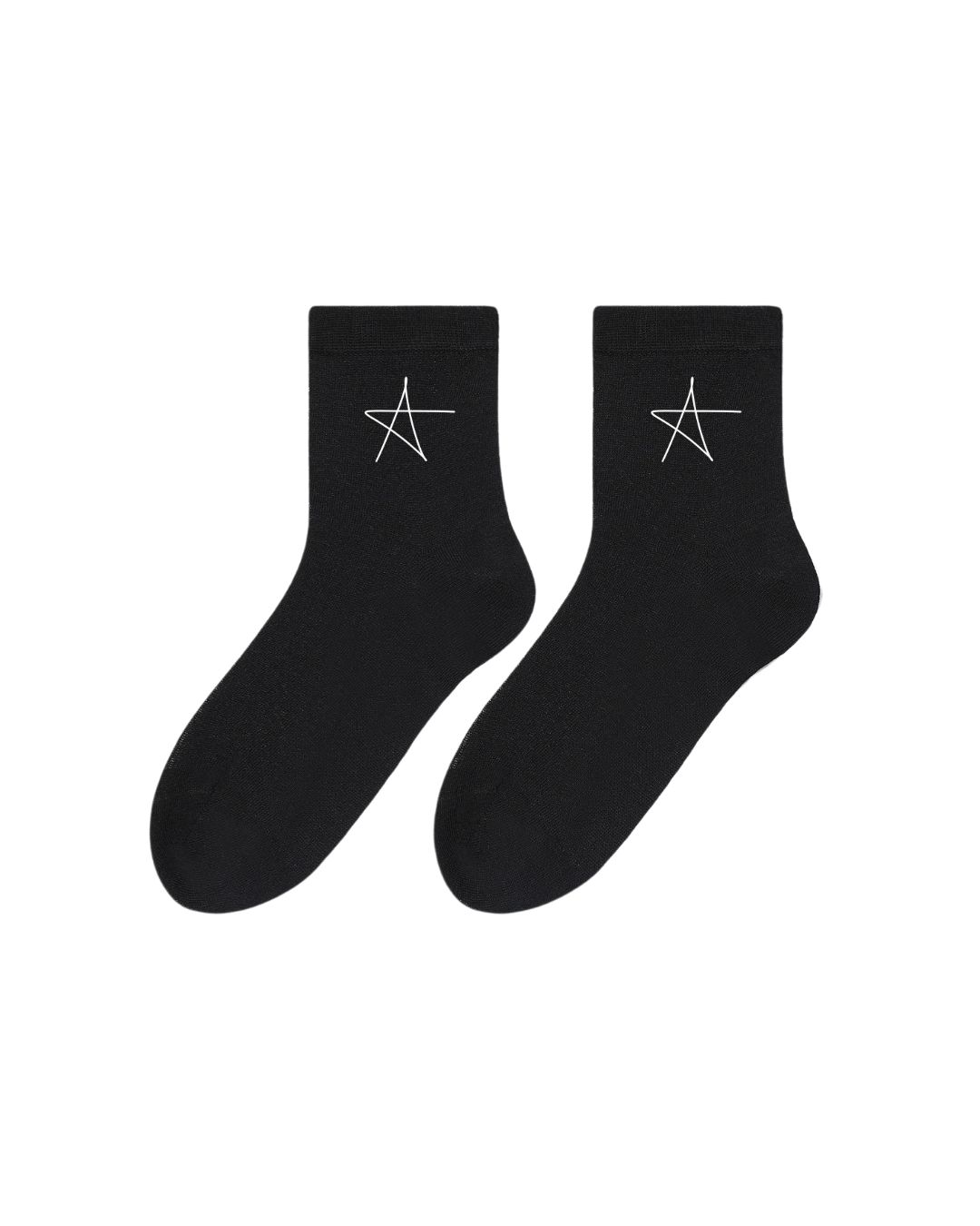 Black Socks, Size: Ladies 8-10 (22*22)