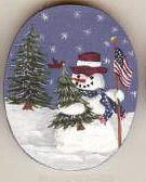 SNOWMAN FLAG PIN