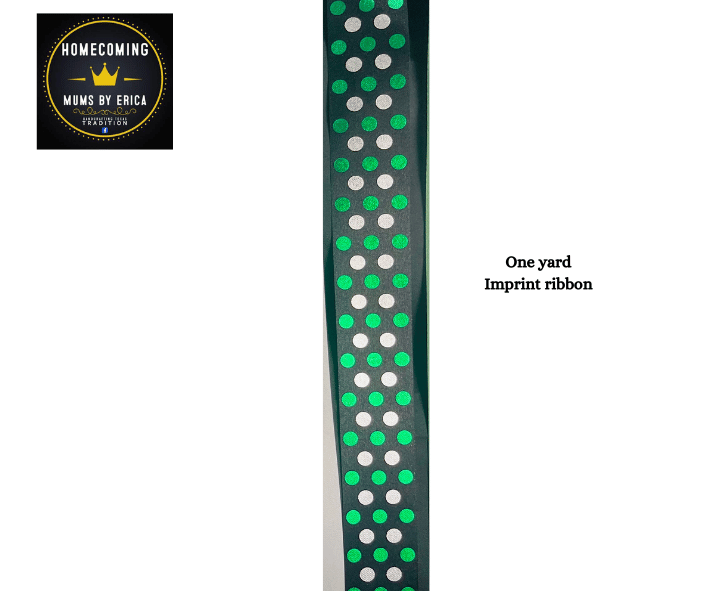 Black Green Silver Imprint- Dots