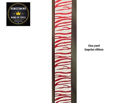 Red White Imprint- zebra