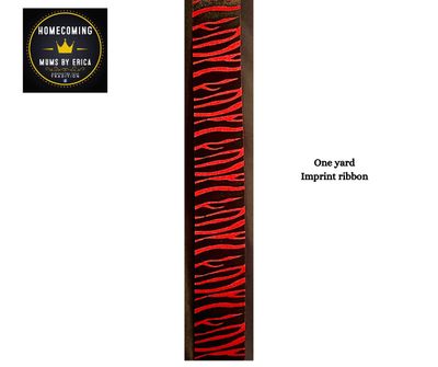 Black Red Imprint- zebra