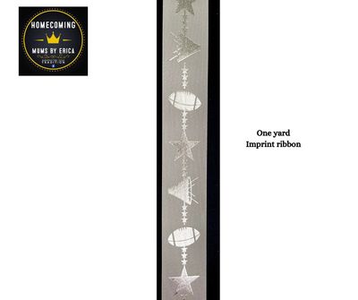 White Silver Imprint- Cheer FB Star chain
