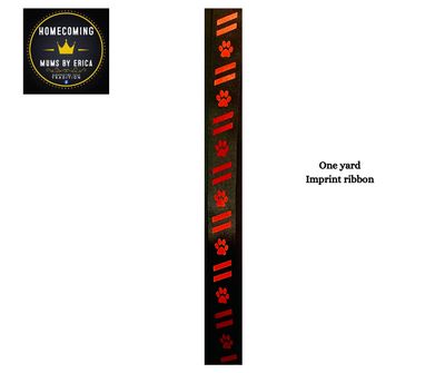 Black Red Imprint- slash paw