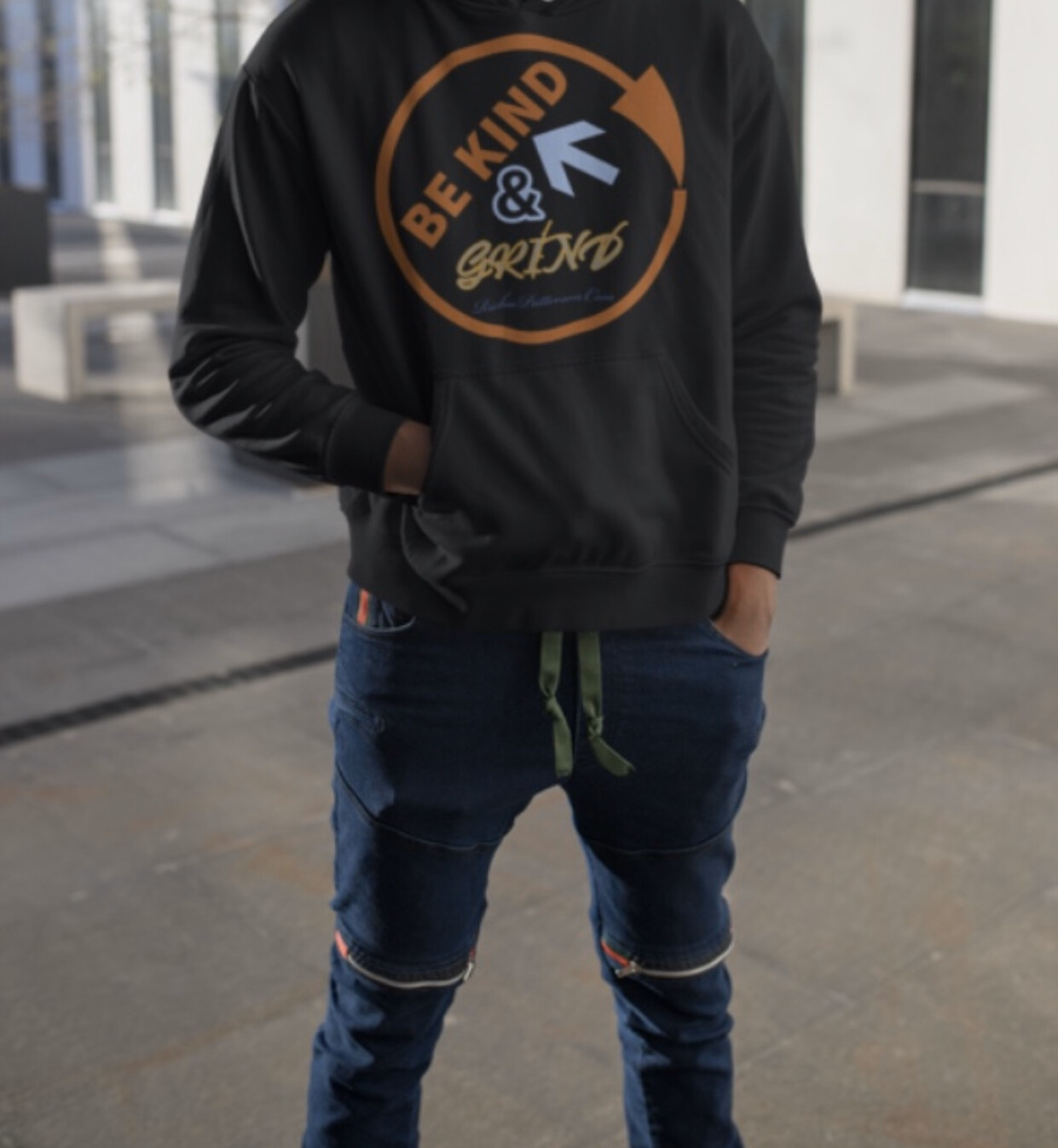 Black &amp; Rust BE KIND &amp; GRIND CREW  (SIZES SMALL-2XL)