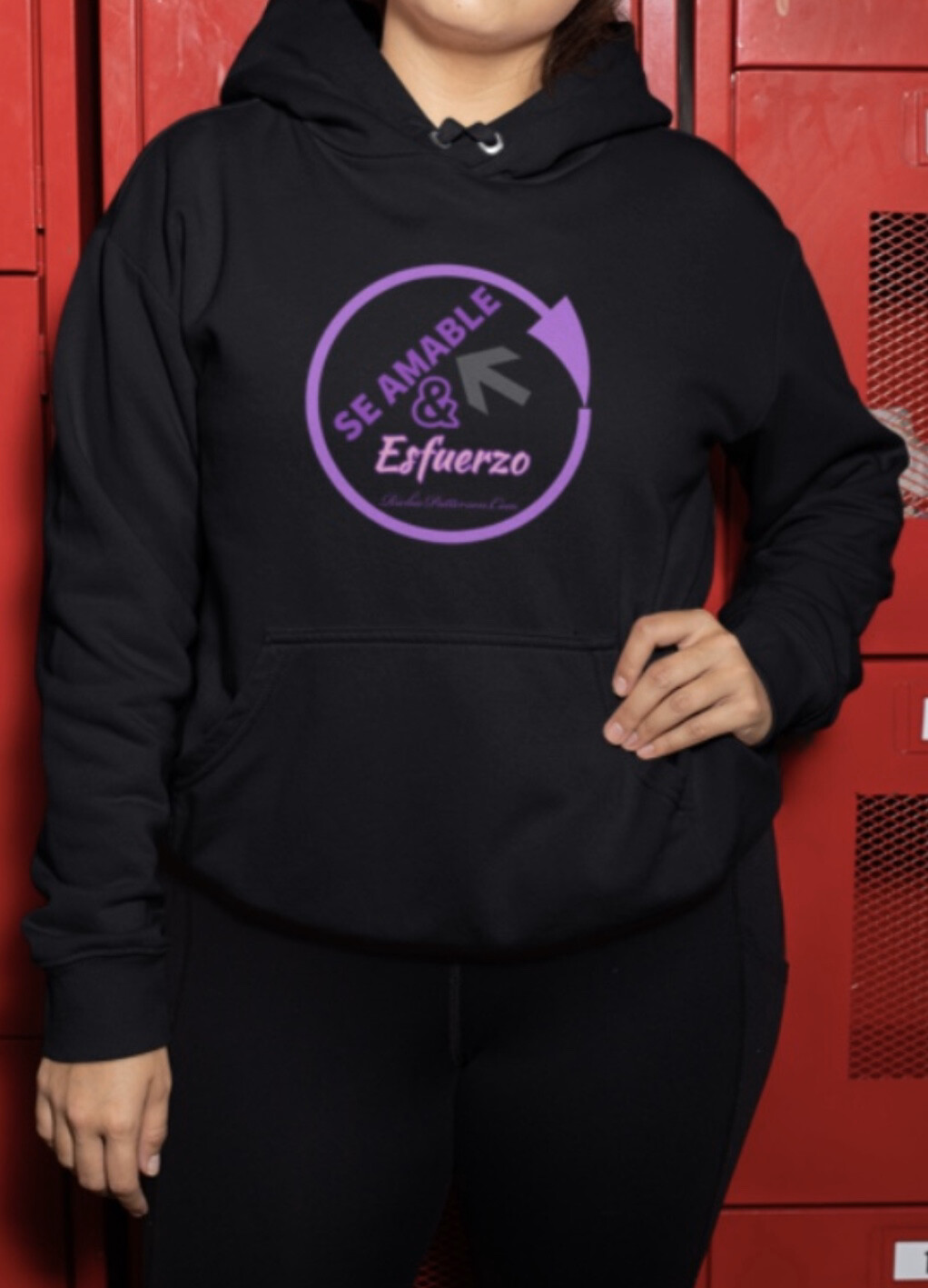 Espanol Black &amp; Purple BE KIND &amp; GRIND Se Amable &amp; Esfuerzo hoodies  (SIZES SMALL-2XL)