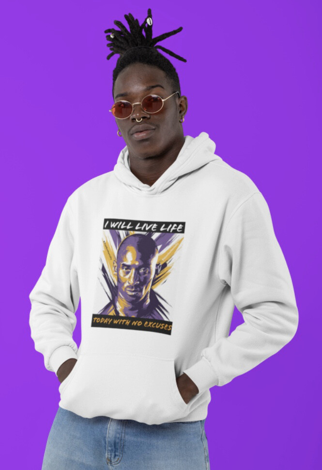 KOBE White Hoodies (SIZES SMALL-Large Only)