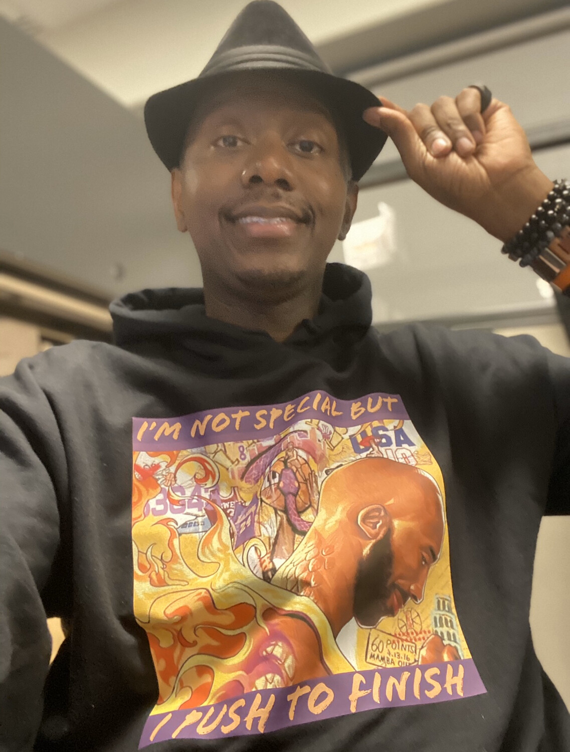 KOBE  Push To Finish Black Hoodies (SIZES SMALL-4XL)