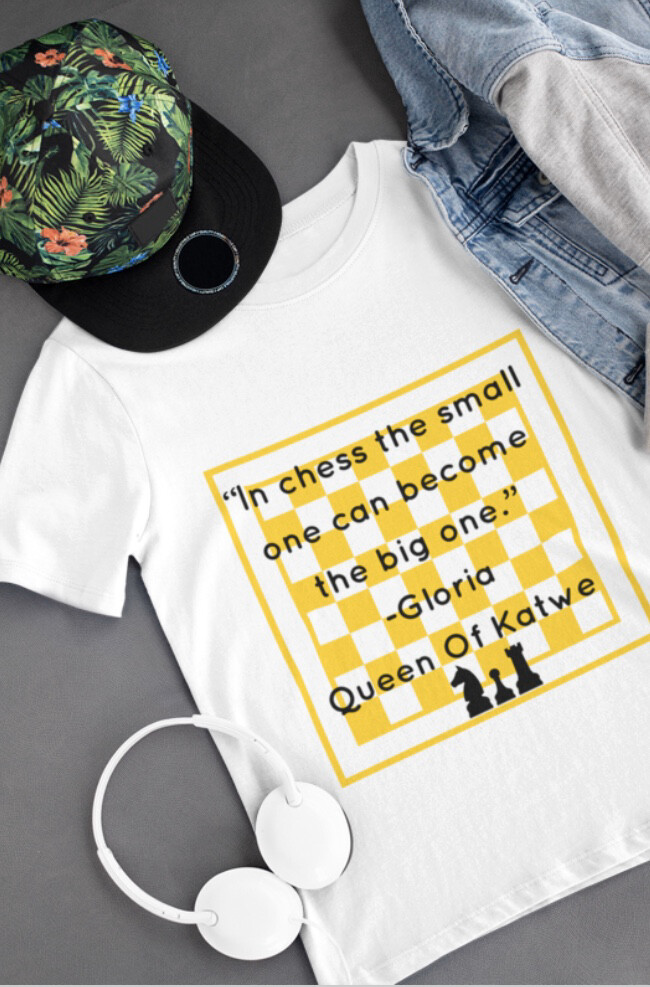 My History Is Cool Adult White Queen Chess T-SHIRTS (SIZES SMALL-4XL)