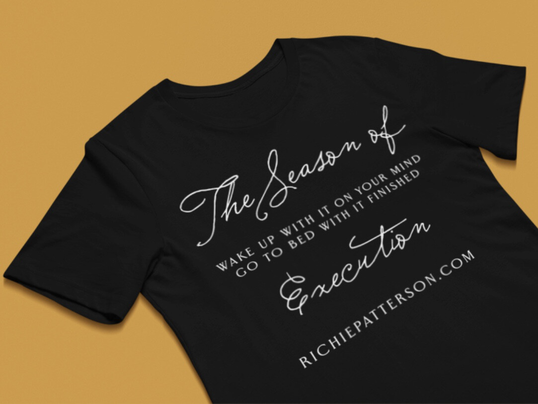 EXECUTE black  T-SHIRTS (SIZES SMALL-3XL)