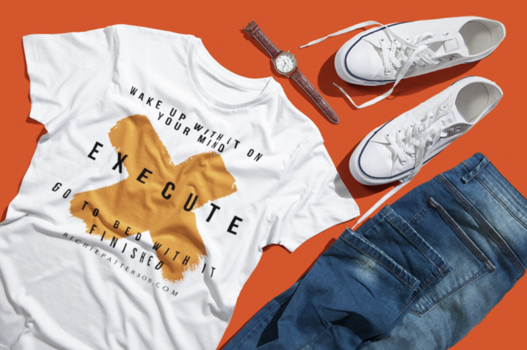 EXECUTE White  T-SHIRT (SIZES SMALL-4XL)